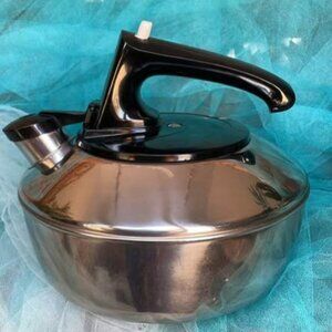🌹 Vintage MCM Mid Century Modern 8 cup Reverware Tea Hot Water Kettle